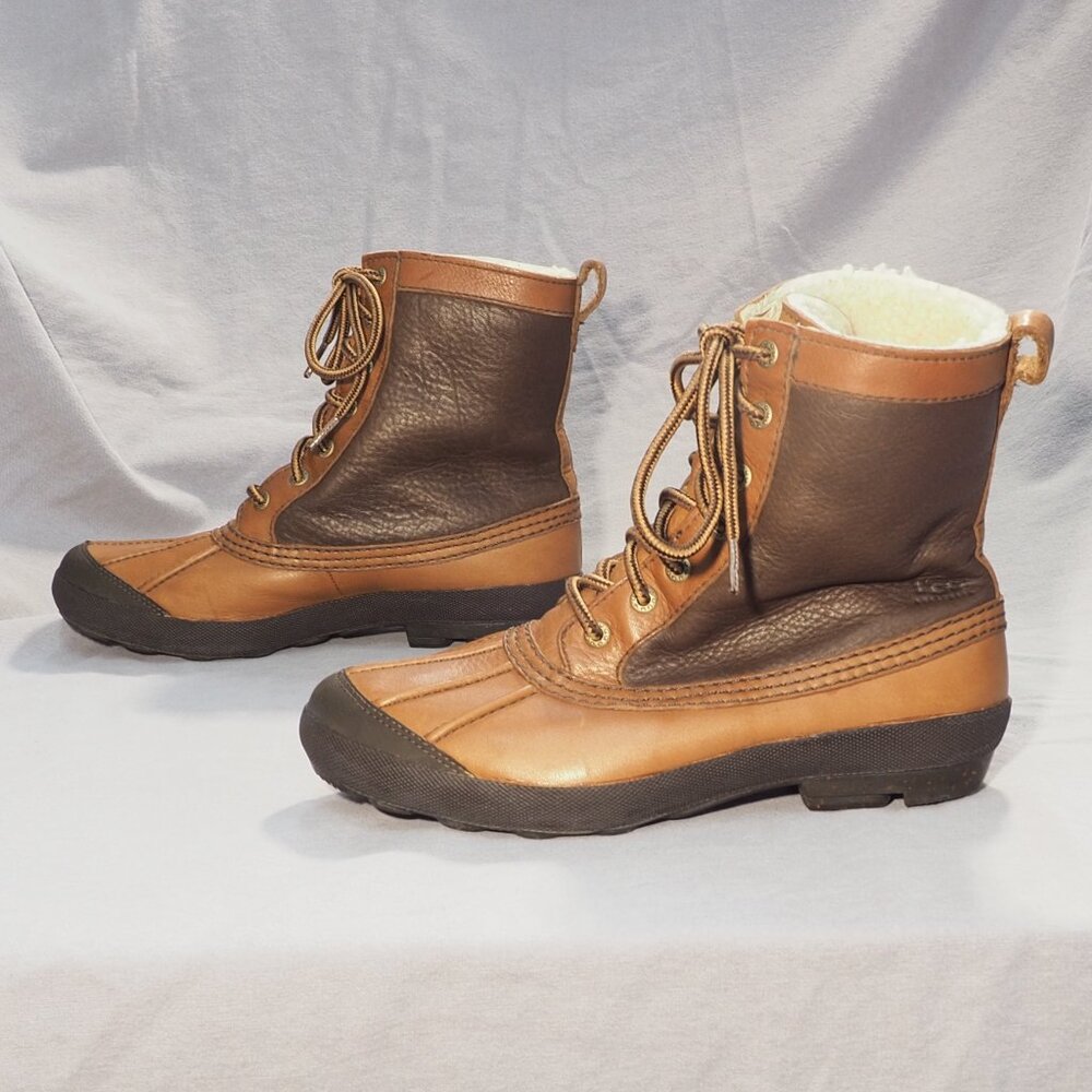 Ugg Boots Womens Size 8 Brown Leather Waterproof Shearling Adirondack Duck Hike - Picture 6 of 16
